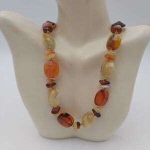 Natural Colors Beaded Necklace 18"